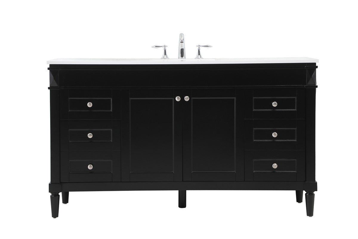 Elegant Lighting - VF31860BK - Single Bathroom Vanity - Bennett - black