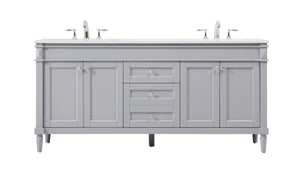 Elegant Lighting - VF31872DGR - Double Bathroom Vanity - Bennett - Grey