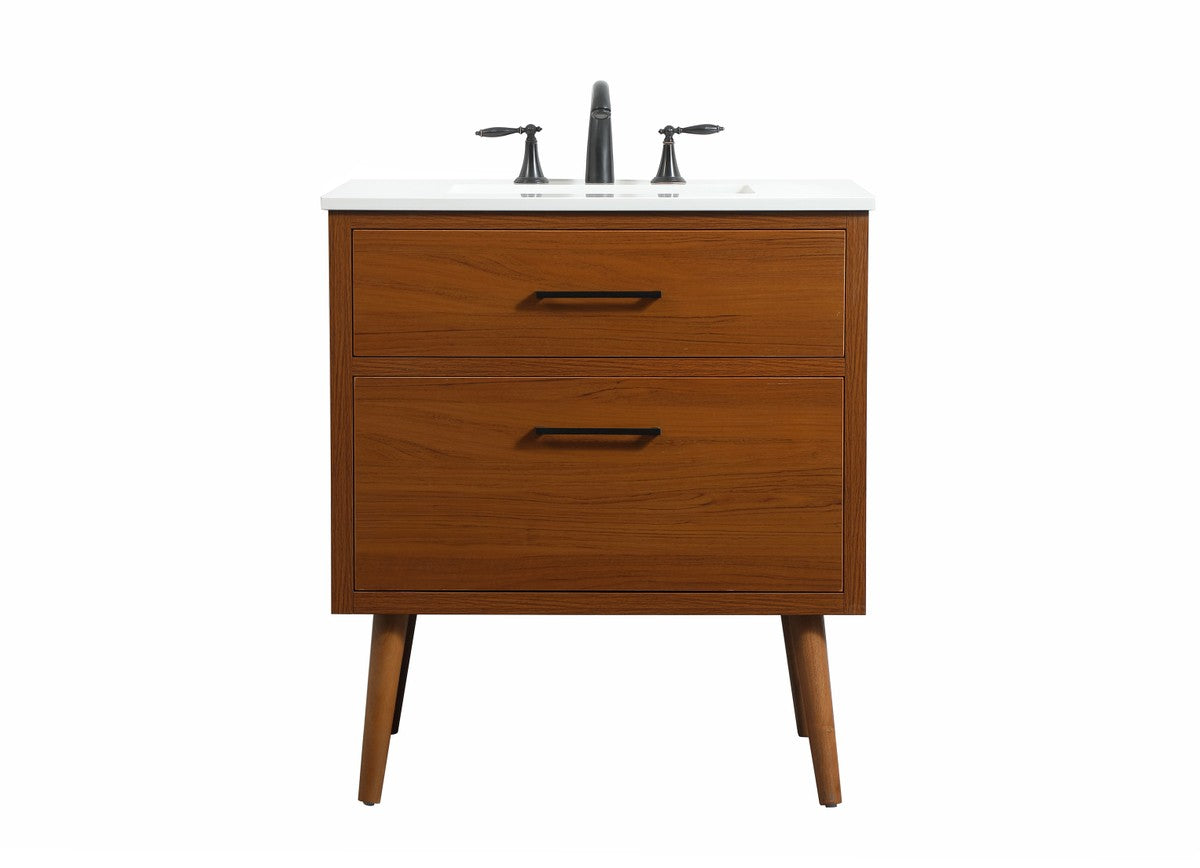 Elegant Lighting - VF41030MTK - Single Bathroom Vanity - Boise - Teak