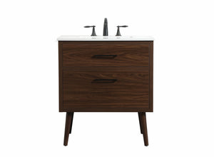 Elegant Lighting - VF41030MWT - Single Bathroom Vanity - Boise - Walnut