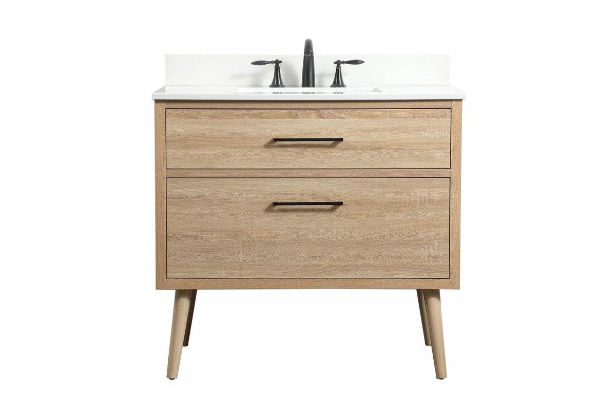 Elegant Lighting - VF41036MW-BS - Single Bathroom Vanity - Boise - Mango Wood