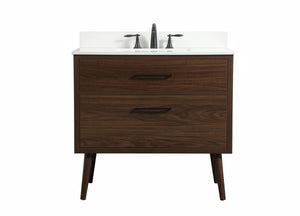 Elegant Lighting - VF41036MWT-BS - Single Bathroom Vanity - Boise - Walnut