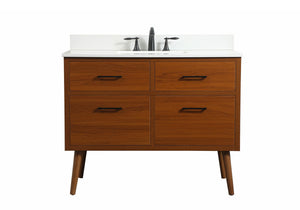 Elegant Lighting - VF41042MTK-BS - Single Bathroom Vanity - Boise - Teak