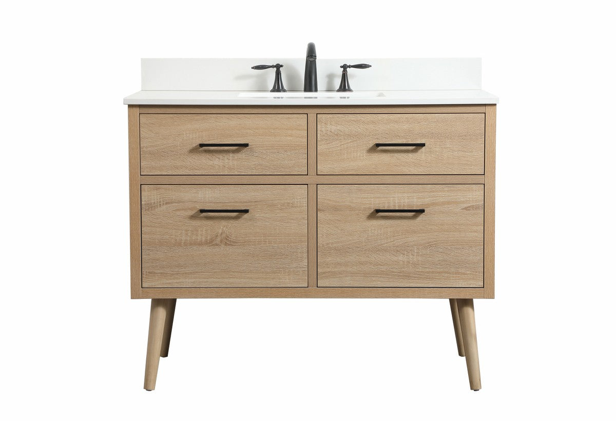 Elegant Lighting - VF41042MW-BS - Single Bathroom Vanity - Boise - Mango Wood