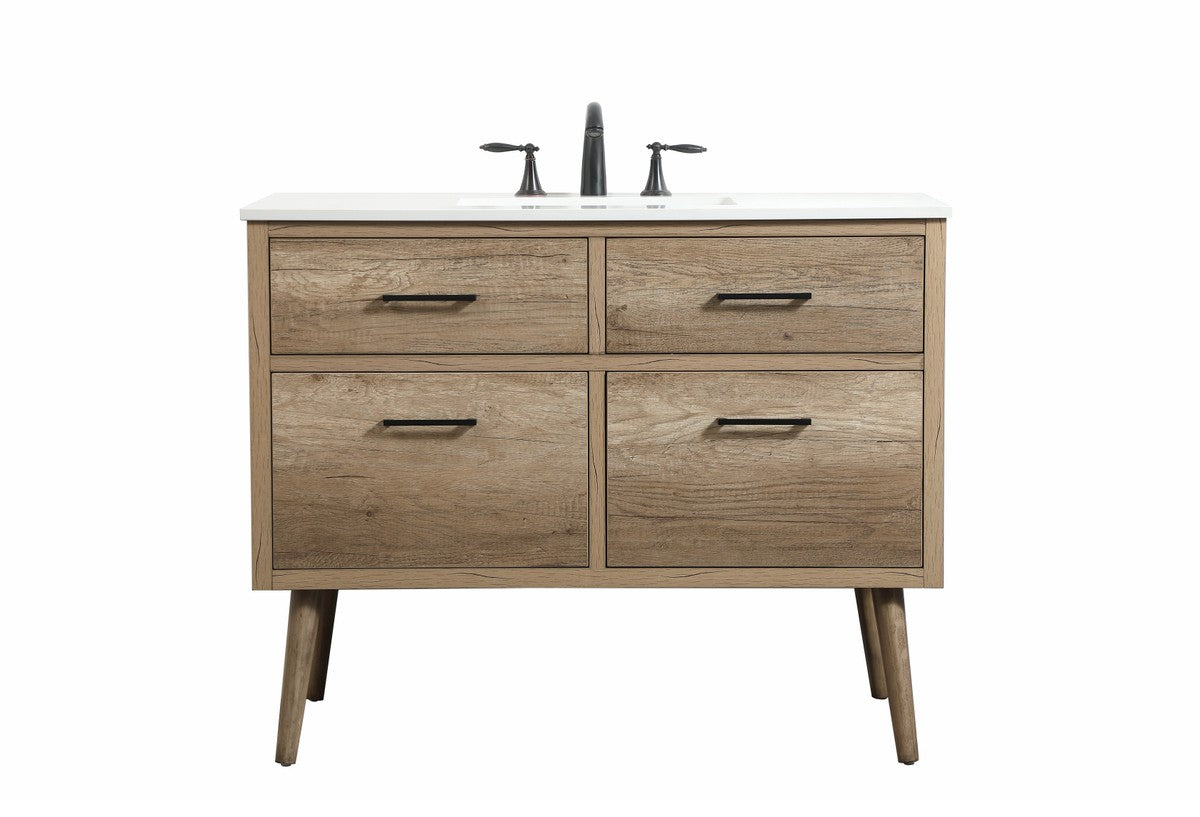 Elegant Lighting - VF41042NT - Single Bathroom Vanity - Boise - Natural Oak