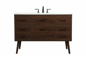 Elegant Lighting - VF41048MWT - Single Bathroom Vanity - Boise - Walnut