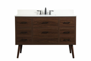 Elegant Lighting - VF41048MWT-BS - Single Bathroom Vanity - Boise - Walnut