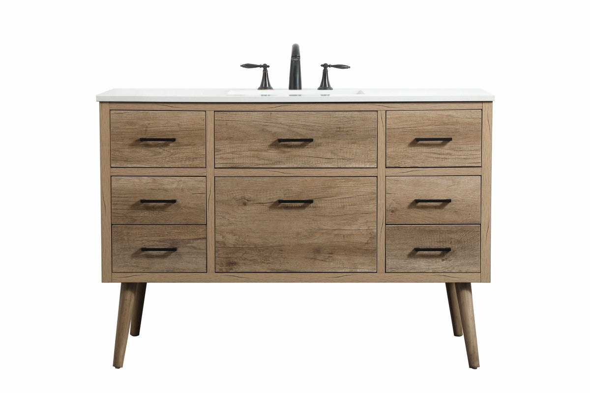 Elegant Lighting - VF41048NT - Single Bathroom Vanity - Boise - Natural Oak