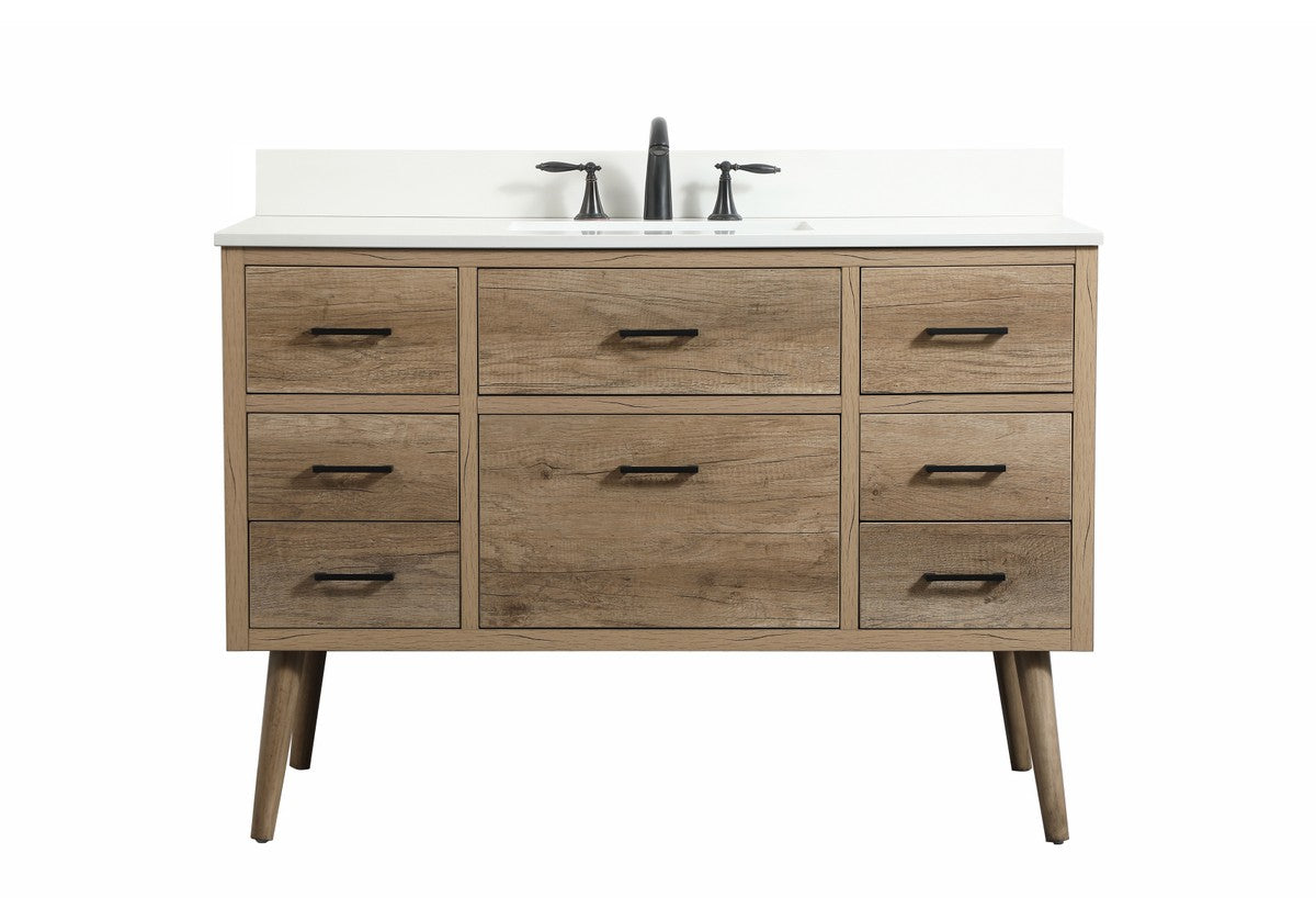 Elegant Lighting - VF41048NT-BS - Single Bathroom Vanity - Boise - Natural Oak