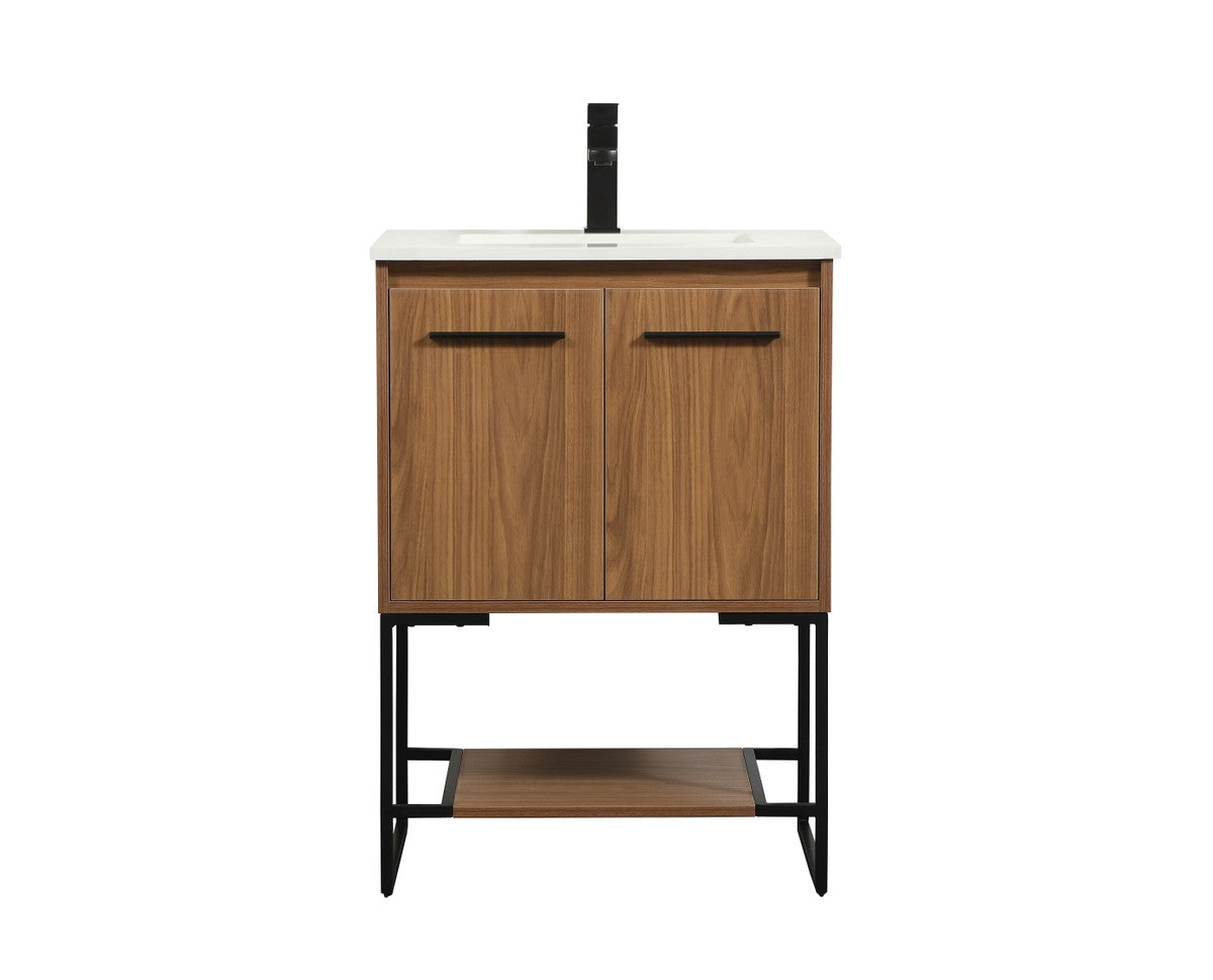 Elegant Lighting - VF42524WB - Single Bathroom Vanity - Sloane - Walnut Brown