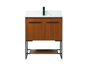 Elegant Lighting - VF42530MTK-BS - Vanity Sink Set - Sloane - Teak