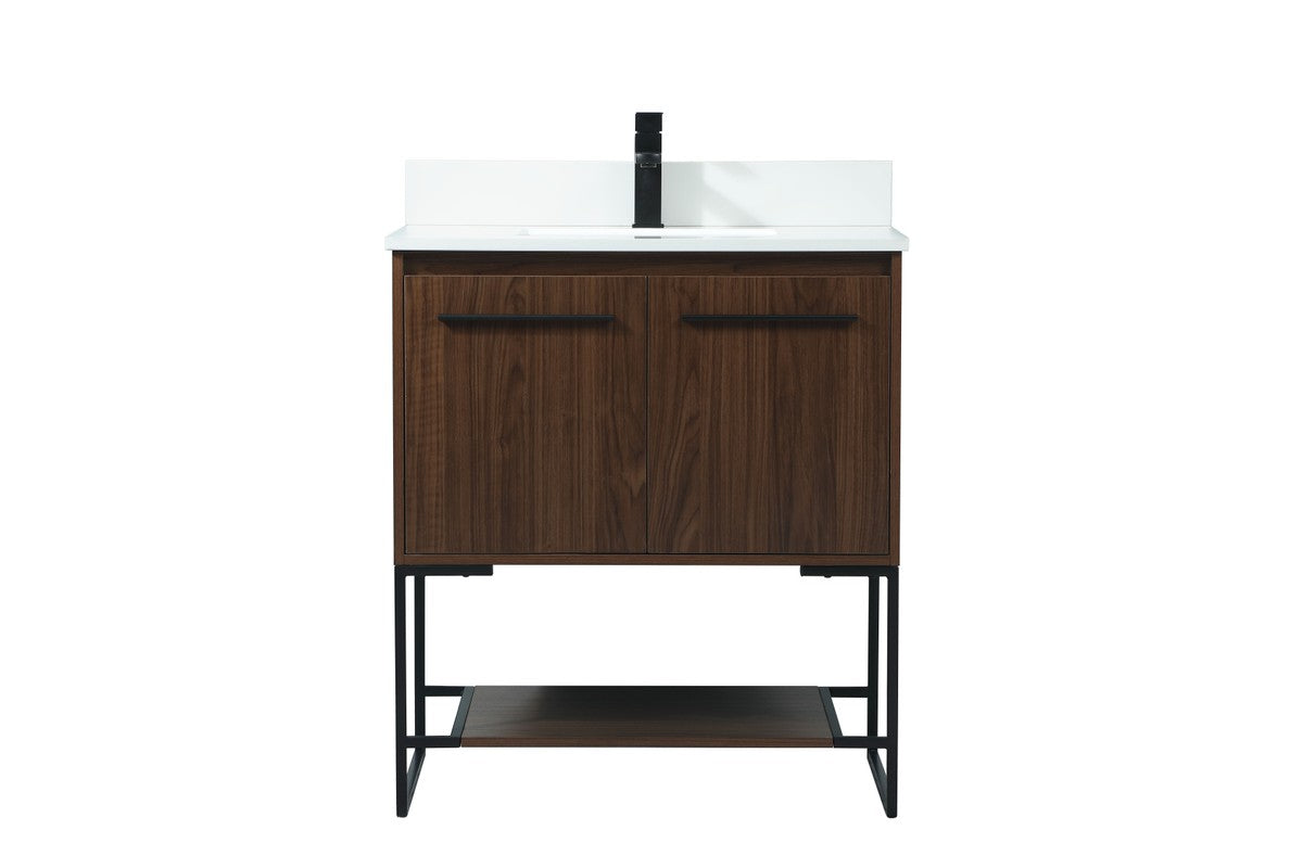 Elegant Lighting - VF42530MWT-BS - Vanity Sink Set - Sloane - Walnut