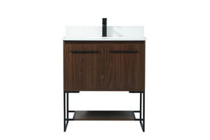 Elegant Lighting - VF42530MWT-BS - Vanity Sink Set - Sloane - Walnut