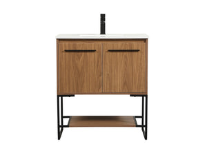 Elegant Lighting - VF42530WB - Single Bathroom Vanity - Sloane - Walnut Brown