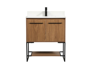 Elegant Lighting - VF42530WB-BS - Single Bathroom Vanity - Sloane - Walnut Brown