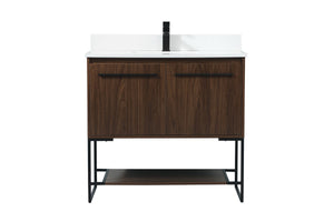 Elegant Lighting - VF42536MWT-BS - Vanity Sink Set - Sloane - Walnut