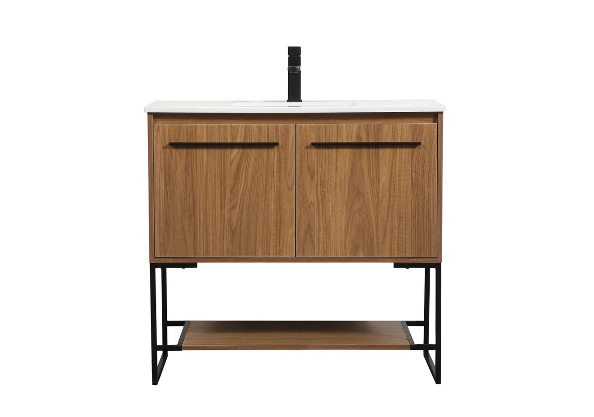 Elegant Lighting - VF42536WB - Single Bathroom Vanity - Sloane - Walnut Brown