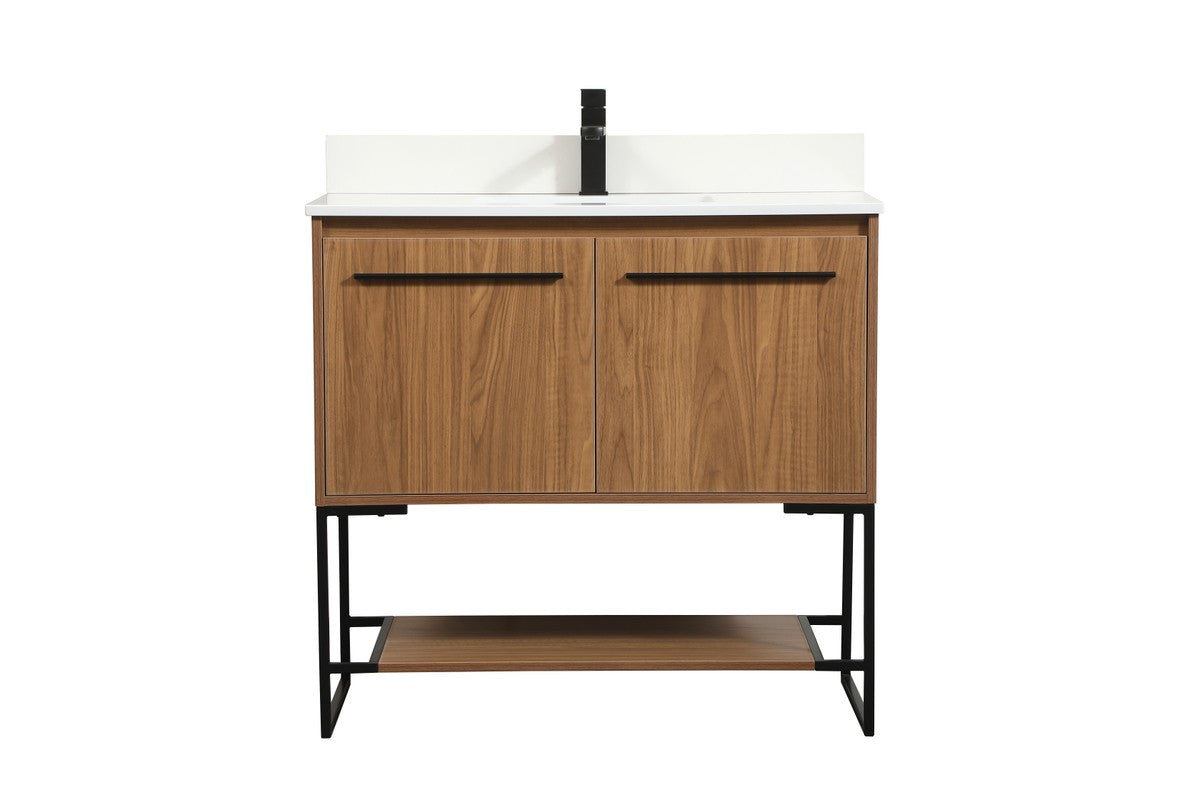 Elegant Lighting - VF42536WB-BS - Single Bathroom Vanity - Sloane - Walnut Brown