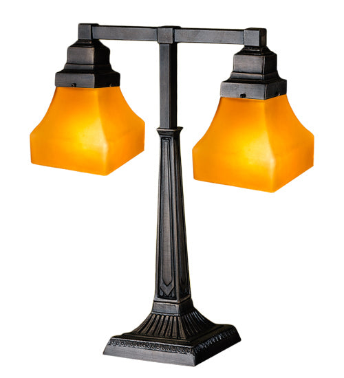 Meyda Tiffany - 111803 - Two Light Desk Lamp - Bungalow - Mahogany Bronze