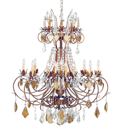 Meyda Tiffany - 115456 - 16 Light Chandelier - Minuet - Pompeii Gold