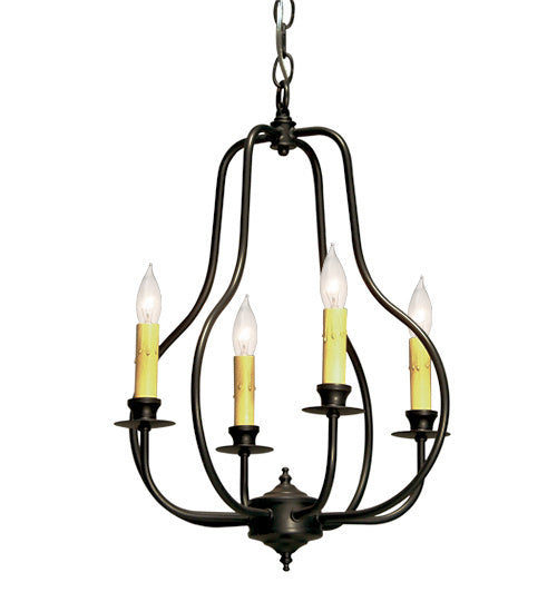 Meyda Tiffany - 115627 - Four Light Chandelier - Epare - Blackwash