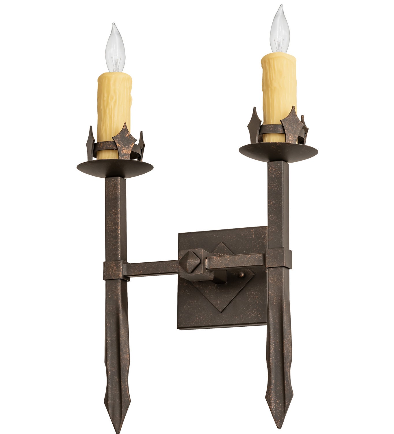 Meyda Tiffany - 115642 - Two Light Wall Sconce - Castilla - Gilded Tobacco