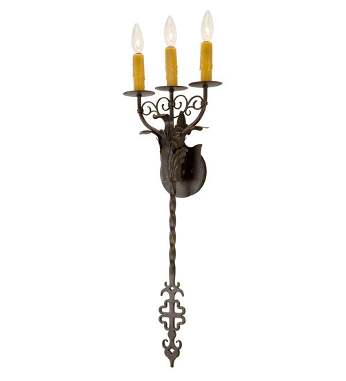 Meyda Tiffany - 115897 - Three Light Wall Sconce - Merano - Copper Rust