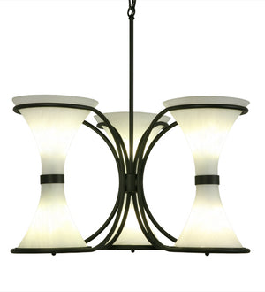 Meyda Tiffany - 115999 - Three Light Chandelier - Chronos - Blackwash