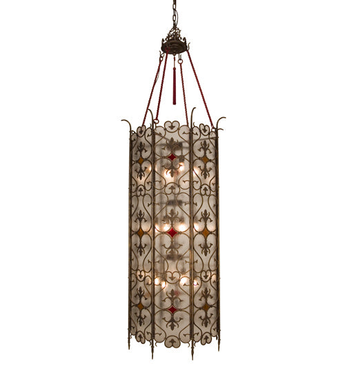 Meyda Tiffany - 117398 - 12 Light Pendant - Saskia - Gilded Tobacco