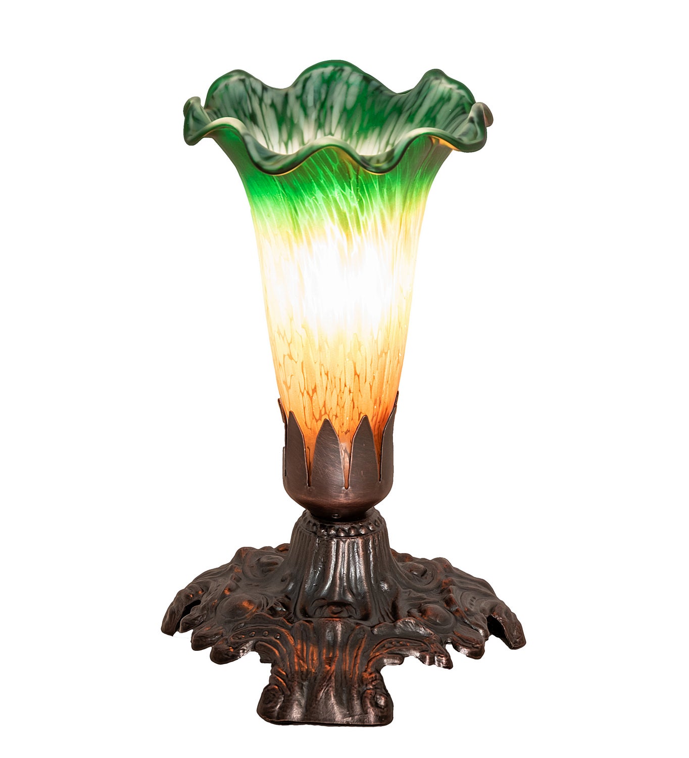 Meyda Tiffany - 13311 - One Light Accent Lamp - Amber/Green - Mahogany Bronze