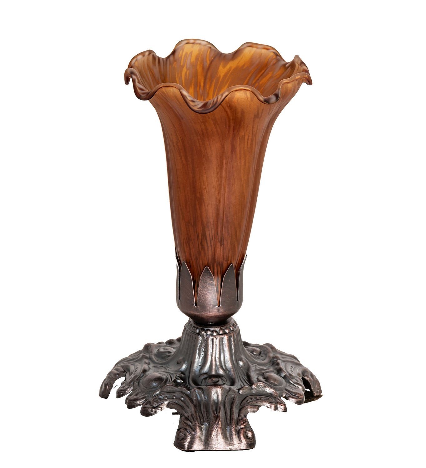 Meyda Tiffany - 13359 - One Light Accent Lamp - Amber Pond Lily - Mahogany Bronze