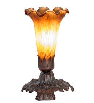 Meyda Tiffany - 13359 - One Light Accent Lamp - Amber Pond Lily - Mahogany Bronze