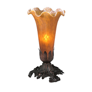 Meyda Tiffany - 13359 - One Light Accent Lamp - Amber Pond Lily - Mahogany Bronze