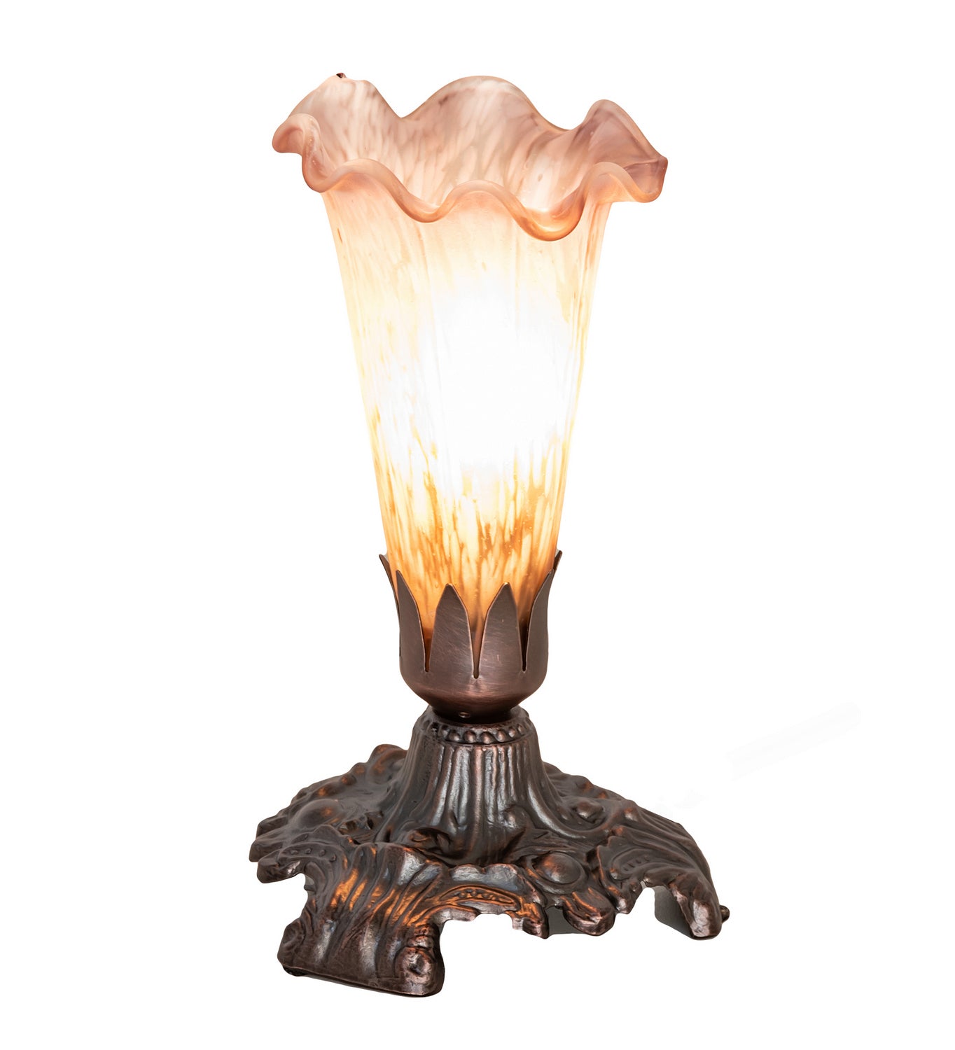 Meyda Tiffany - 13380 - One Light Accent Lamp - Amber/Purple - Mahogany Bronze