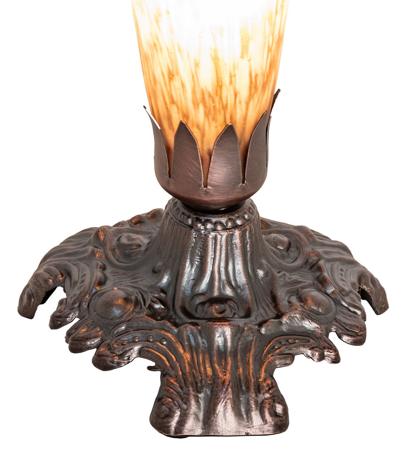 Meyda Tiffany - 13380 - One Light Accent Lamp - Amber/Purple - Mahogany Bronze