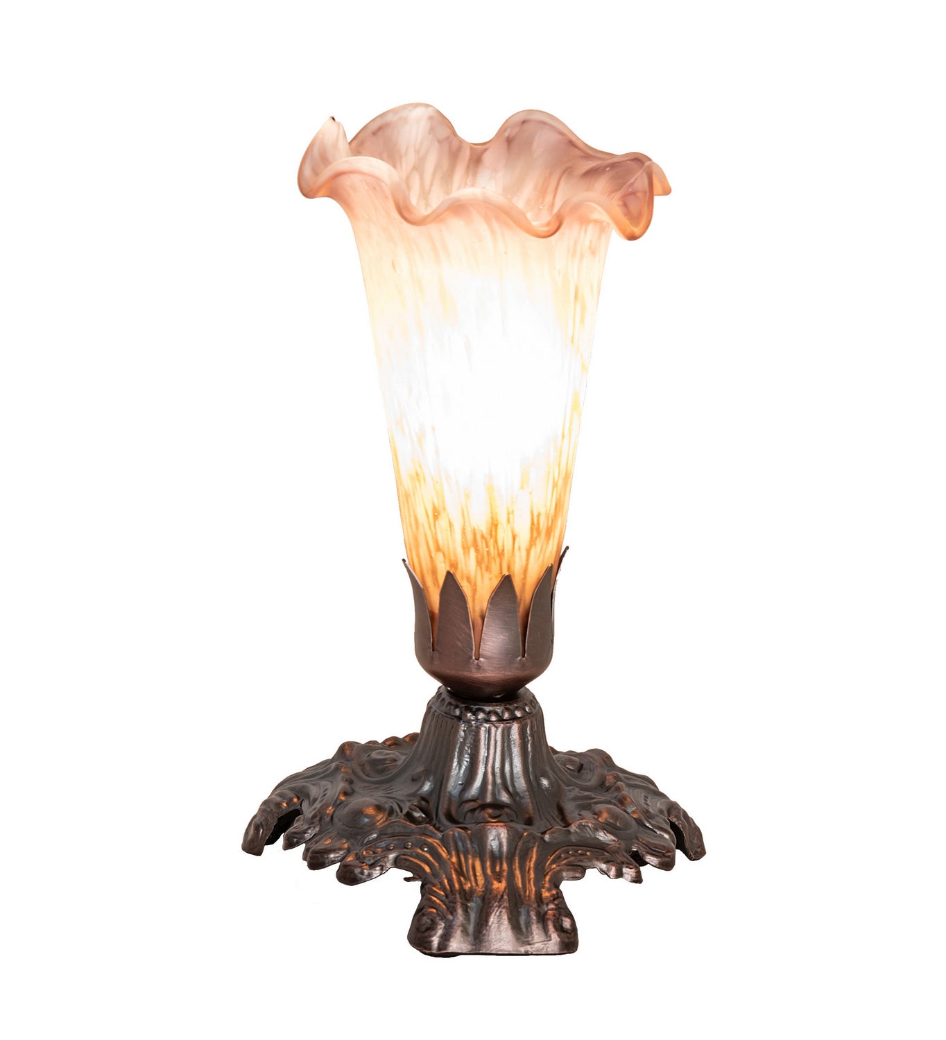 Meyda Tiffany - 13380 - One Light Accent Lamp - Amber/Purple - Mahogany Bronze