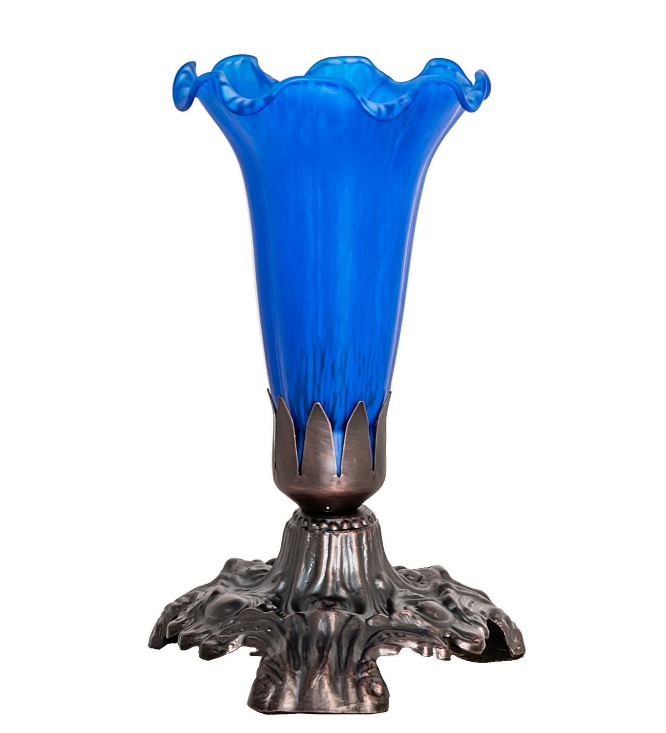 Meyda Tiffany - 13420 - One Light Accent Lamp - Blue - Mahogany Bronze