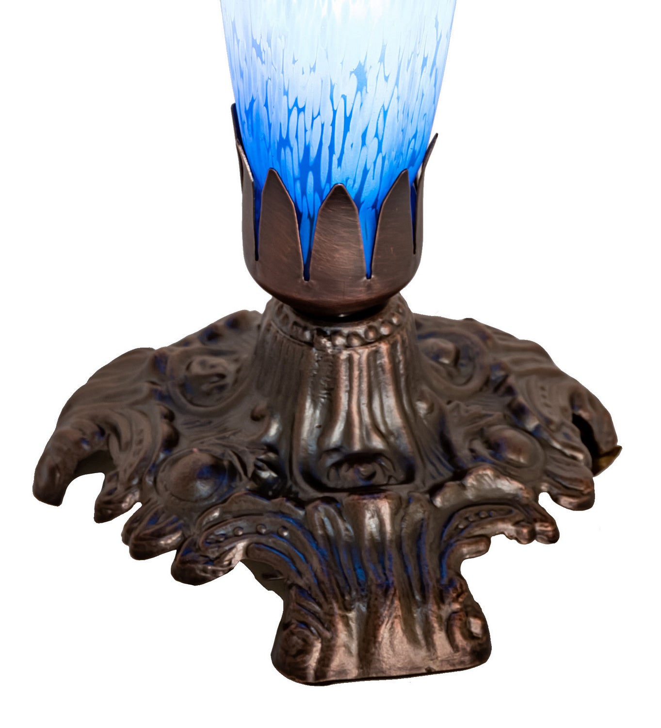 Meyda Tiffany - 13420 - One Light Accent Lamp - Blue - Mahogany Bronze