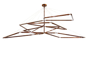 Meyda Tiffany - 210950 - LED Chandelier - Isotope - Transparant Copper On Extreme Chrome