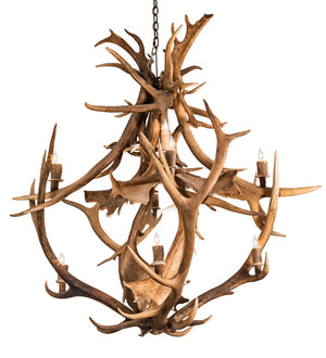 Meyda Tiffany - 212275 - Ten Light Chandelier - Antlers - Mahogany Bronze