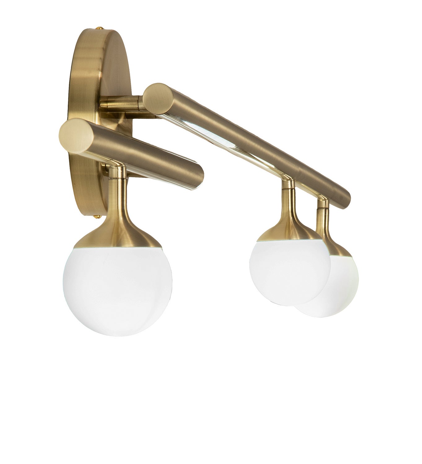 Meyda Tiffany - 226254 - Three Light Wall Sconce - Bola - Brushed Waxed Brass