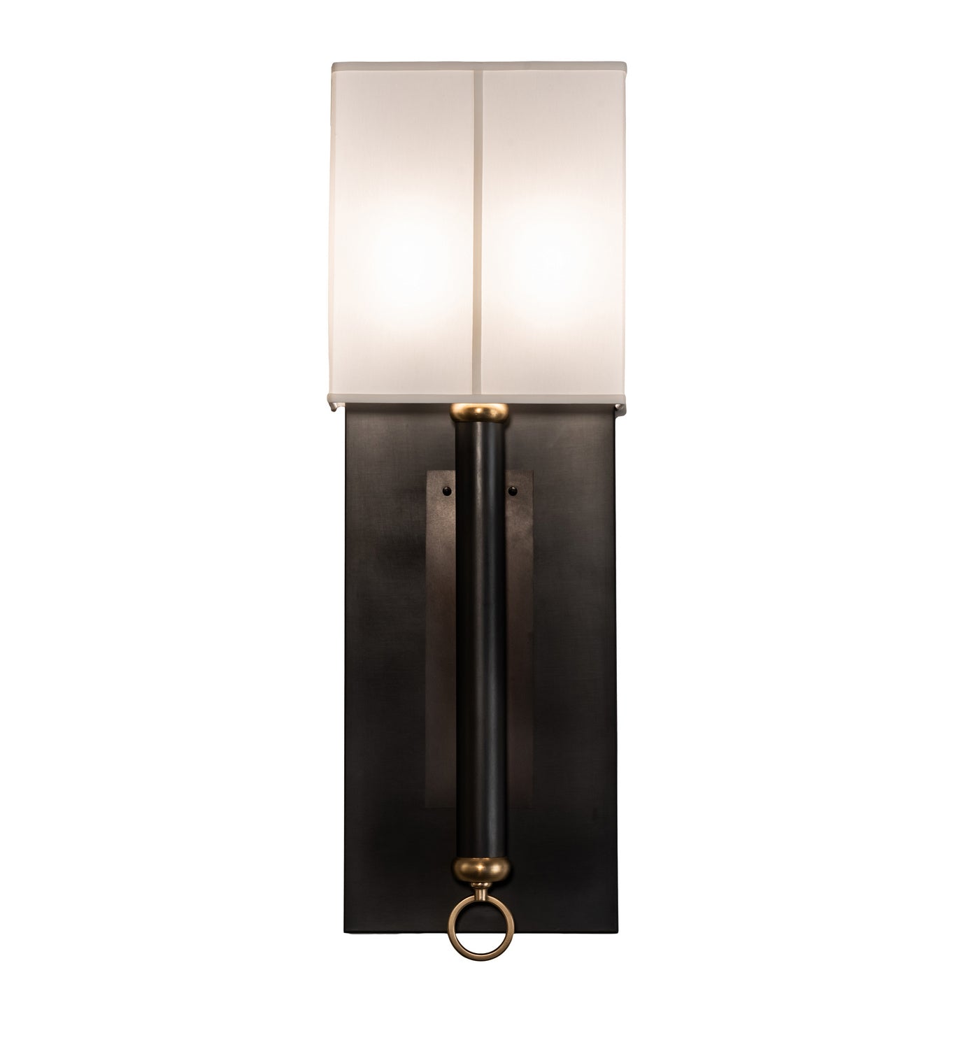 Meyda Tiffany - 226742 - Two Light Wall Sconce - Richland - Craftsman Brown And Raw Brass