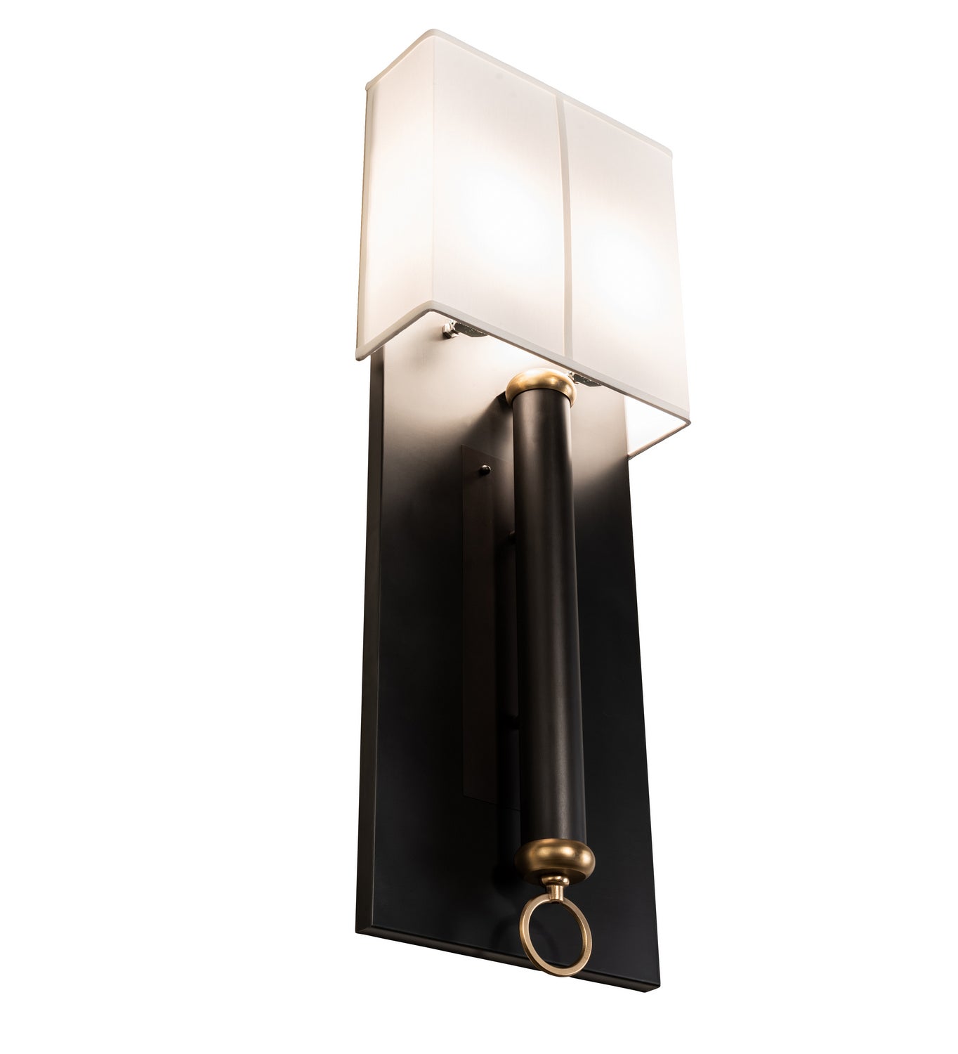 Meyda Tiffany - 226742 - Two Light Wall Sconce - Richland - Craftsman Brown And Raw Brass