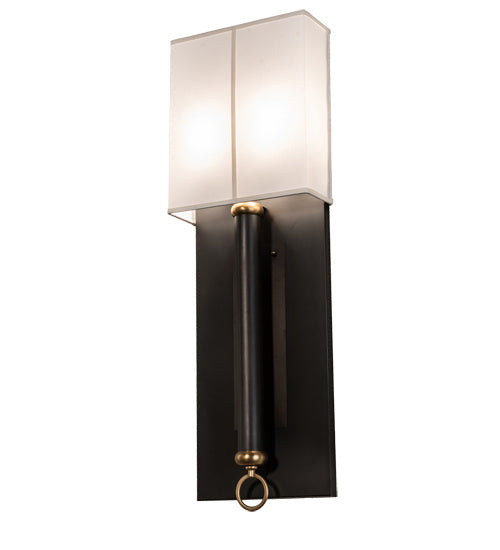 Meyda Tiffany - 226742 - Two Light Wall Sconce - Richland - Craftsman Brown And Raw Brass