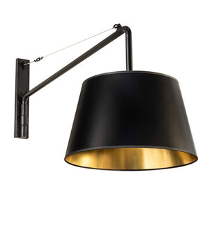 Meyda Tiffany - 229057 - One Light Swing Arm Wall Sconce - Cilindro - Matte Black