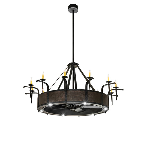 Meyda Tiffany - 230833 - 12 Light Chandel-Air - Costello - Costello Black And Blackened Copper