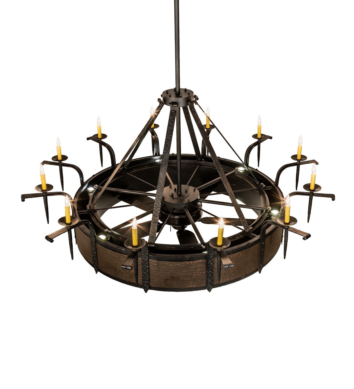 Meyda Tiffany - 230833 - 12 Light Chandel-Air - Costello - Costello Black And Blackened Copper