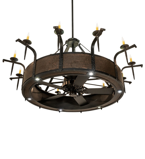 Meyda Tiffany - 230833 - 12 Light Chandel-Air - Costello - Costello Black And Blackened Copper