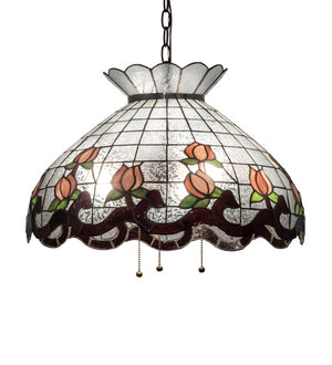 Meyda Tiffany - 232769 - Three Light Pendant - Roseborder - Mahogany Bronze