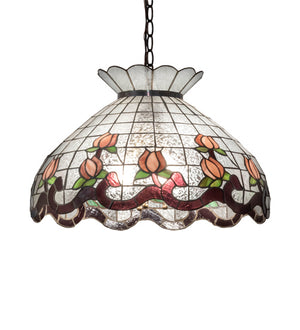 Meyda Tiffany - 232771 - Three Light Pendant - Roseborder - Mahogany Bronze